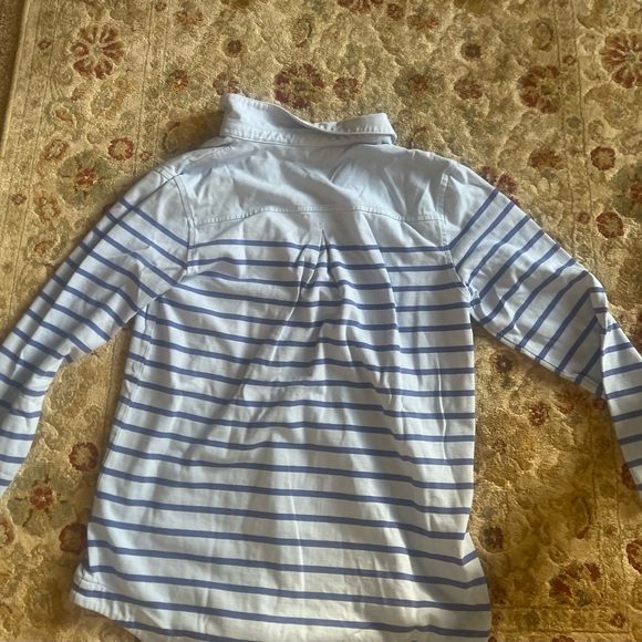 Blue and Dark Blue Striped Long Sleeve Shirt - Picture 5 of 7